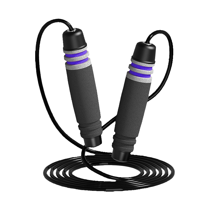 TS-3 Einzelkopf-Springseil in Trommelform mit 7 Rillen und Schwammgriff für Erwachsene