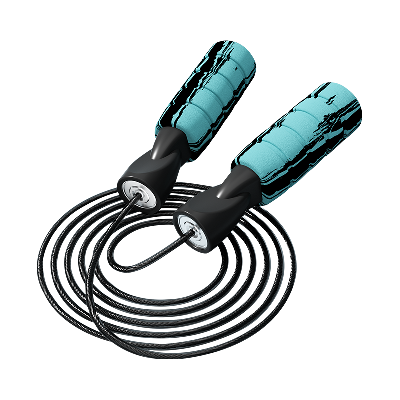 TS-4 Farbgraffiti/einfarbiges Springseil mit Schaumstoff-Schwammgriff für Erwachsene